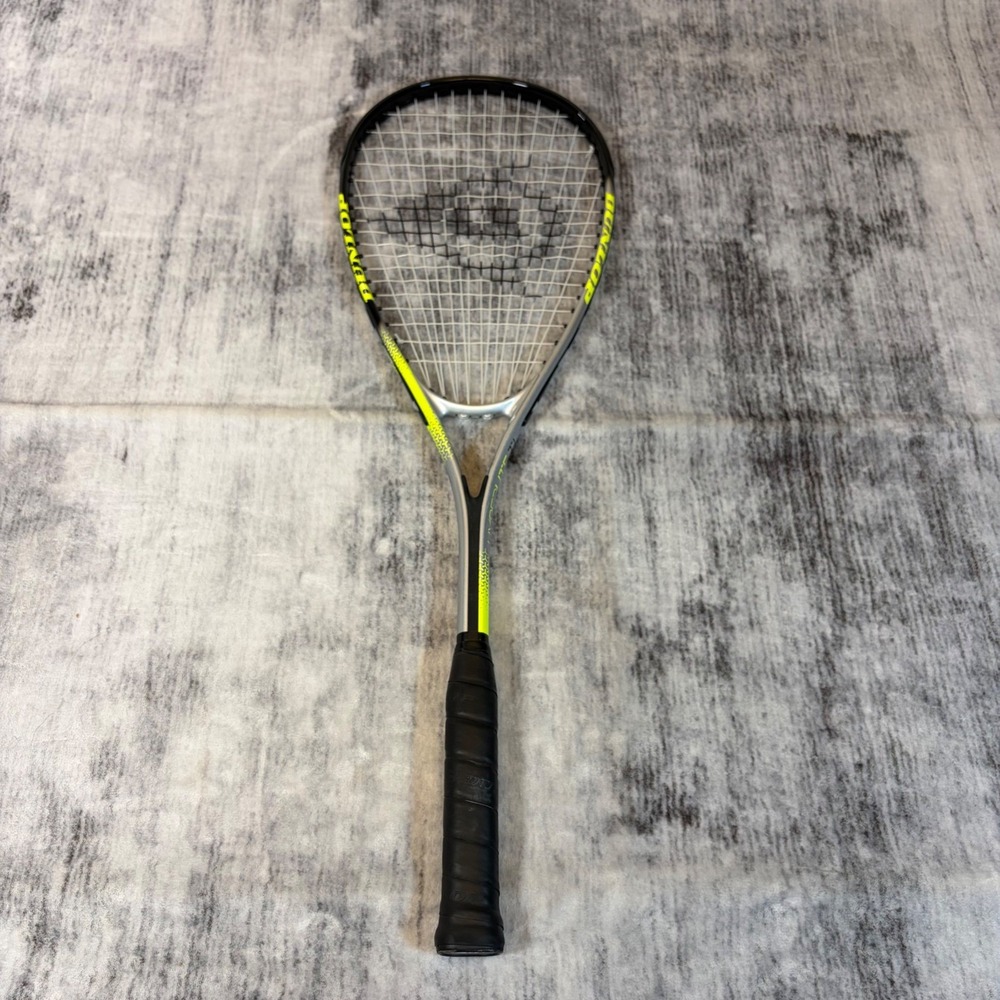 Dunlop Hyperlite Ti Squash Racquet Silver Black Neon Yellow Titanium